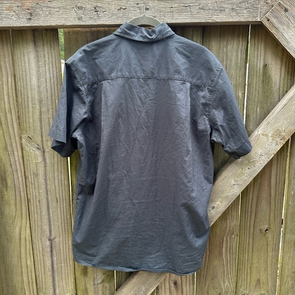 Carhartt Mens Original Collared Button Down Short Sleeve Tee in Dark Grey - Picture 5 of 7